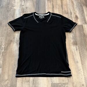 Buckle Black Men’s Black Crewneck T-Shirt Contrast Trim Size L